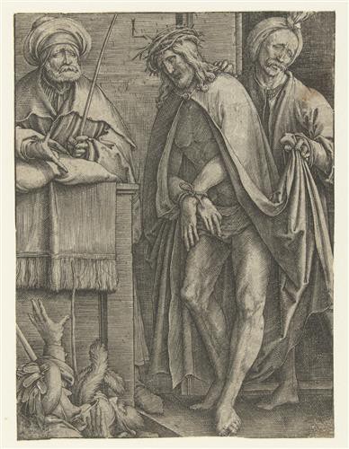 Репродукция картины Лейден Лукас на холсте - Христос представлен перед Пилатом