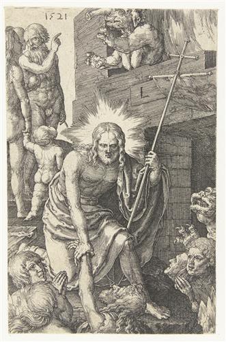 Репродукция картины Лейден Лукас на холсте - Страсти Христовы Сошествие во ад Христа