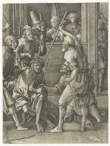 Репродукция картины Лейден Лукас на холсте - Венчание терновым венком, 1519