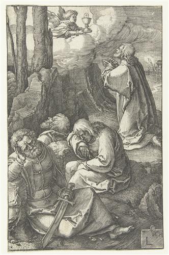 Репродукция картины Лейден Лукас на холсте - Страсти Христовы Христос на Масличной горе