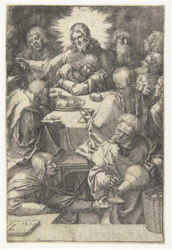 Репродукция картины Лейден Лукас на холсте - Страсти Христовы. Тайная вечеря