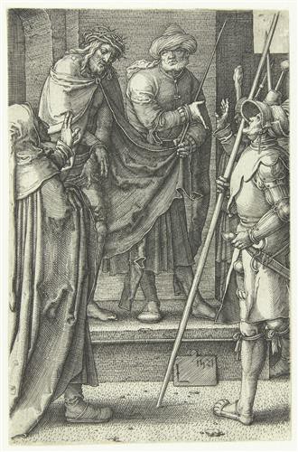 Репродукция картины Лейден Лукас на холсте - Страсти Христовы. Пилат представляет Христа