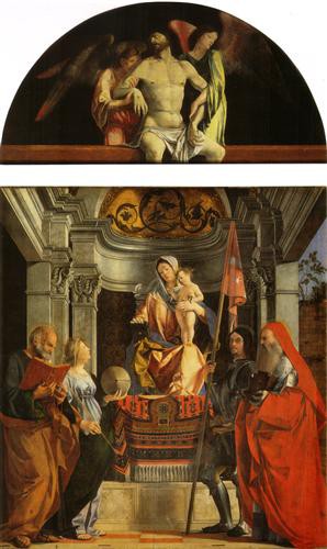 Репродукция картины Лотто Лоренцо на холсте - pala di santa cristina