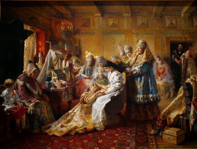 Репродукция картины Маковский Константин на холсте - Под венец