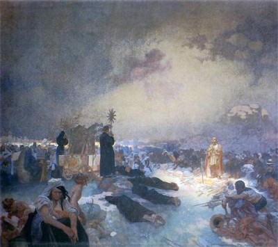 Репродукция картины Мариа Муха Альфонс на холсте - После битвы на Виткове