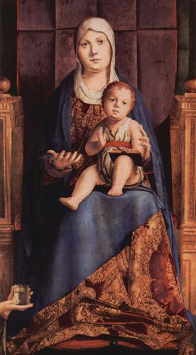 Репродукция картины Мессина Антонелло на холсте - Thronende Madonna