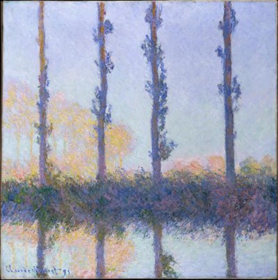 Репродукция картины Моне Оскар Клод на холсте - Poplars (Four Trees)  				 - Тополя