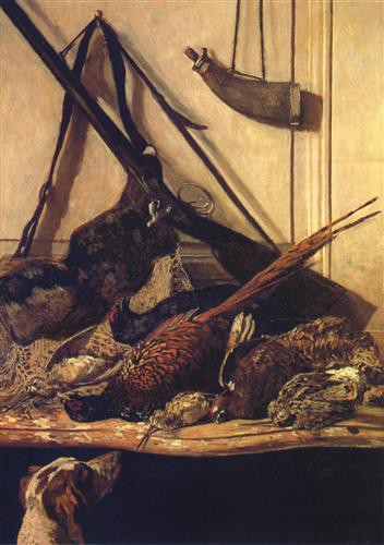Репродукция картины Моне Оскар Клод на холсте - Trophy of the Hunt