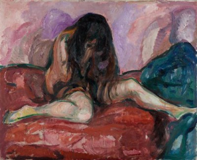 Репродукция картины Мунк Эдвард на холсте - Weeping Nude