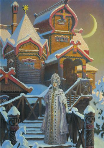 Репродукция картины Ольшанский Борис на холсте - Терем царевны зимы