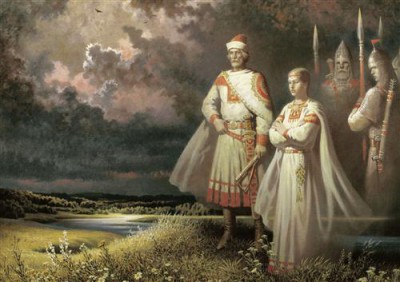Репродукция картины Ольшанский Борис на холсте - Тени забытых предков