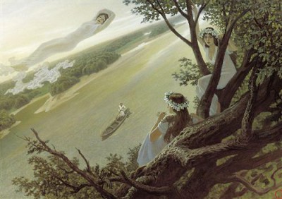 Репродукция картины Ольшанский Борис на холсте - Русалия