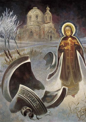 Репродукция картины Ольшанский Борис на холсте - Помни Имя своё