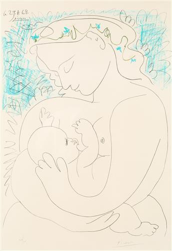 Репродукция картины Пикассо Пабло на холсте - Maternité