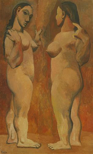 Репродукция картины Пикассо Пабло на холсте - Two Nudes