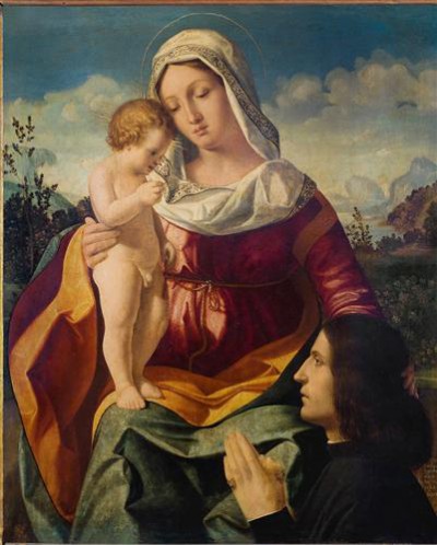 Репродукция картины Превитали Андреа на холсте - Мадонна с младенцем и донатором