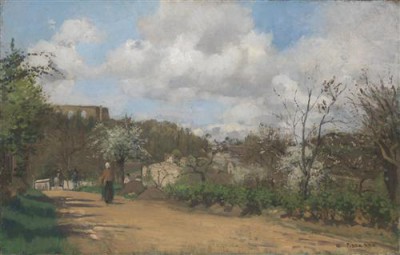 Репродукция картины Писсарро Камиль на холсте - View from Louveciennes