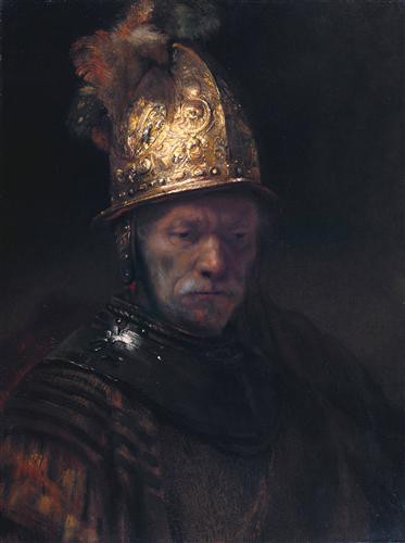 Репродукция картины Рейн Рембрандт Харменс на холсте - Портрет отца в шлеме