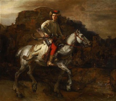 Репродукция картины Рейн Рембрандт Харменс на холсте - The Polish Rider  				 - Польский всадник