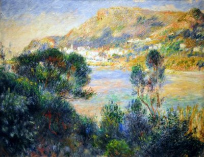 Репродукция картины Ренуар Пьер Огюст на холсте - View From Cap Martin of Monte Carlo