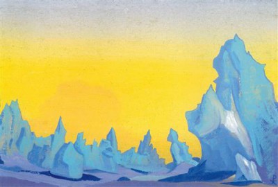 Репродукция картины Рерих Николай на холсте - льды Гималаев