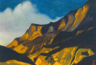 Репродукция картины Рерих Николай на холсте - Кулута. Желто-лиловые горы