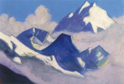 Репродукция картины Рерих Николай на холсте - ледник. облачные сны