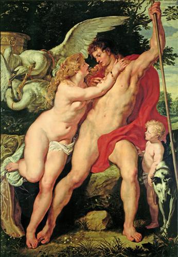 Репродукция картины Рубенс Питер Пауль на холсте - Венера и Адонис  				 - Venus and Adonis