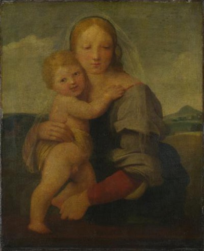 Репродукция картины Санти Рафаэль на холсте - The Madonna and Child