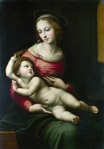 Репродукция картины Санти Рафаэль на холсте - The Madonna and Child