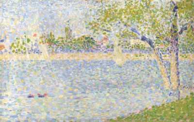 Репродукция картины Сера Жорж на холсте - The Seine seen from La Grande Jatte