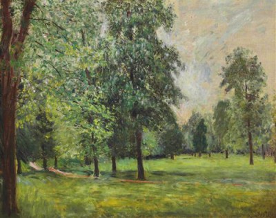Репродукция картины Сислей Альфред на холсте - The Park of Sevres  				 - Парк в Севре