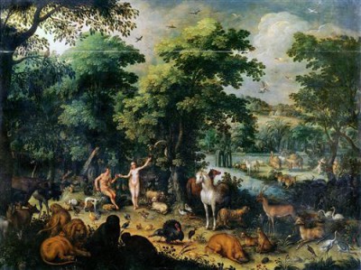 Репродукция картины Старший Ян Брейгель на холсте - Рай земной