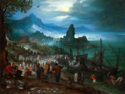 Репродукция картины Старший Ян Брейгель на холсте - Проповедь Христа