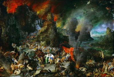 Репродукция картины Старший Ян Брейгель на холсте - Эний и Севилл в аду