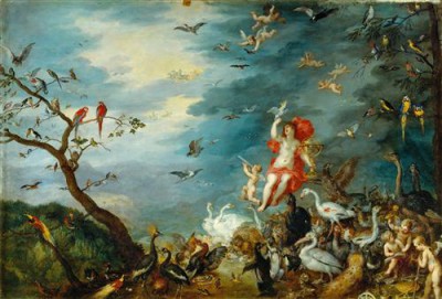 Репродукция картины Старший Ян Брейгель на холсте - Четыре стихии-воздух