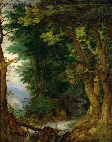 Репродукция картины Старший Ян Брейгель на холсте - Лесной пейзаж