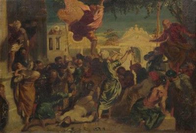 Репродукция картины Тинторетто Якопо на холсте - The Miracle of Saint Mark