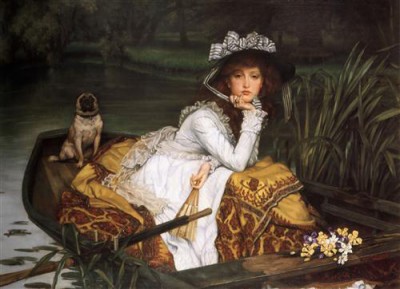 Репродукция картины Тиссо Жак Жозеф на холсте - Young Lady in a Boat