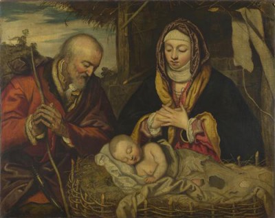 Репродукция картины Тинторетто Якопо на холсте - The Nativity