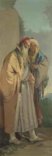 Репродукция картины Тьеполо Джованни Баттиста на холсте - Two Men in Oriental Costume