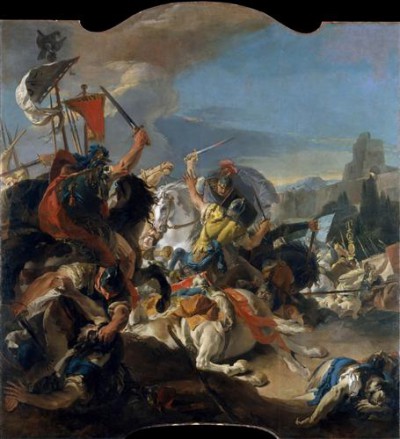 Репродукция картины Тьеполо Джованни Баттиста на холсте - Битва у Верцеллы