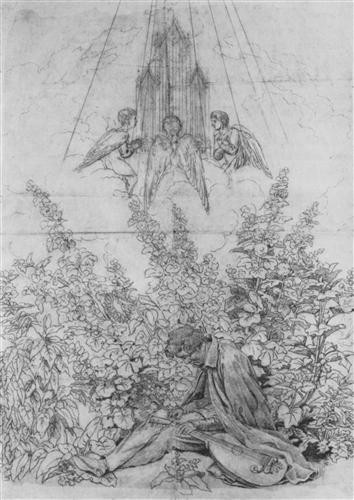 Репродукция картины Фридрих Каспар Давид на холсте - Traum des Sangers