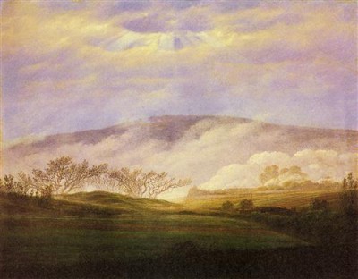 Репродукция картины Фридрих Каспар Давид на холсте - Nebel im Elbtal