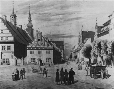 Репродукция картины Фридрих Каспар Давид на холсте - Marktplatz von Greifswald