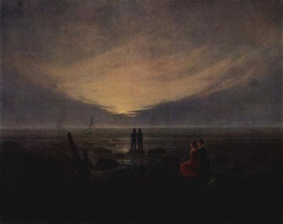 Репродукция картины Фридрих Каспар Давид на холсте - Mondaufgang am Meer