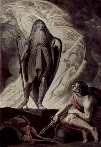 Репродукция картины Фюсли Иоганн Генрих на холсте - Tiresias Appears to Ulysses During the Sacrificing