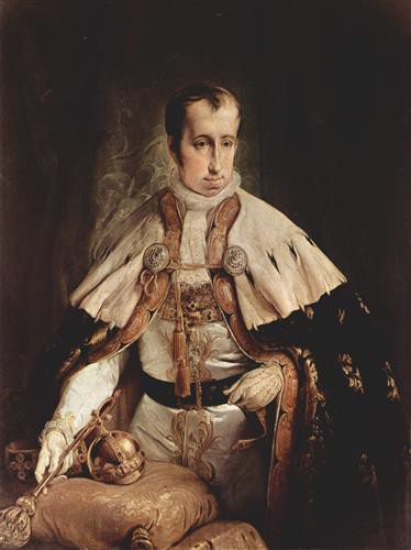 Репродукция картины Хайес Франческо на холсте - Портрет Императора Австрийского Фердинанда I