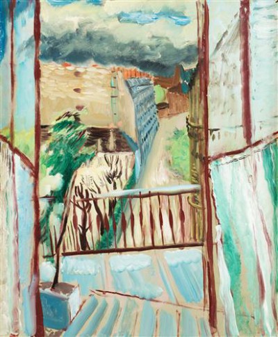 Репродукция картины Хейертен Сигрид на холсте - Utsikt över rue Joseph-Bara