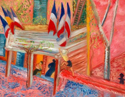 Репродукция картины Хейертен Сигрид на холсте - Vid torget i Cassis, den 14 juli